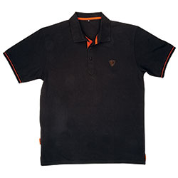 ブラック＆オレンジ ポロシャツ L サイズ